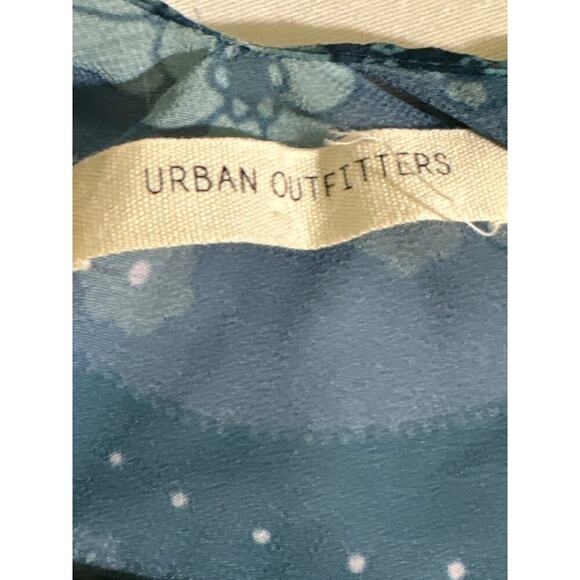 Urban Outfitters Kimono Womens One Size Blue and Purple Floral & Tassel Fringe - Picture 4 of 4